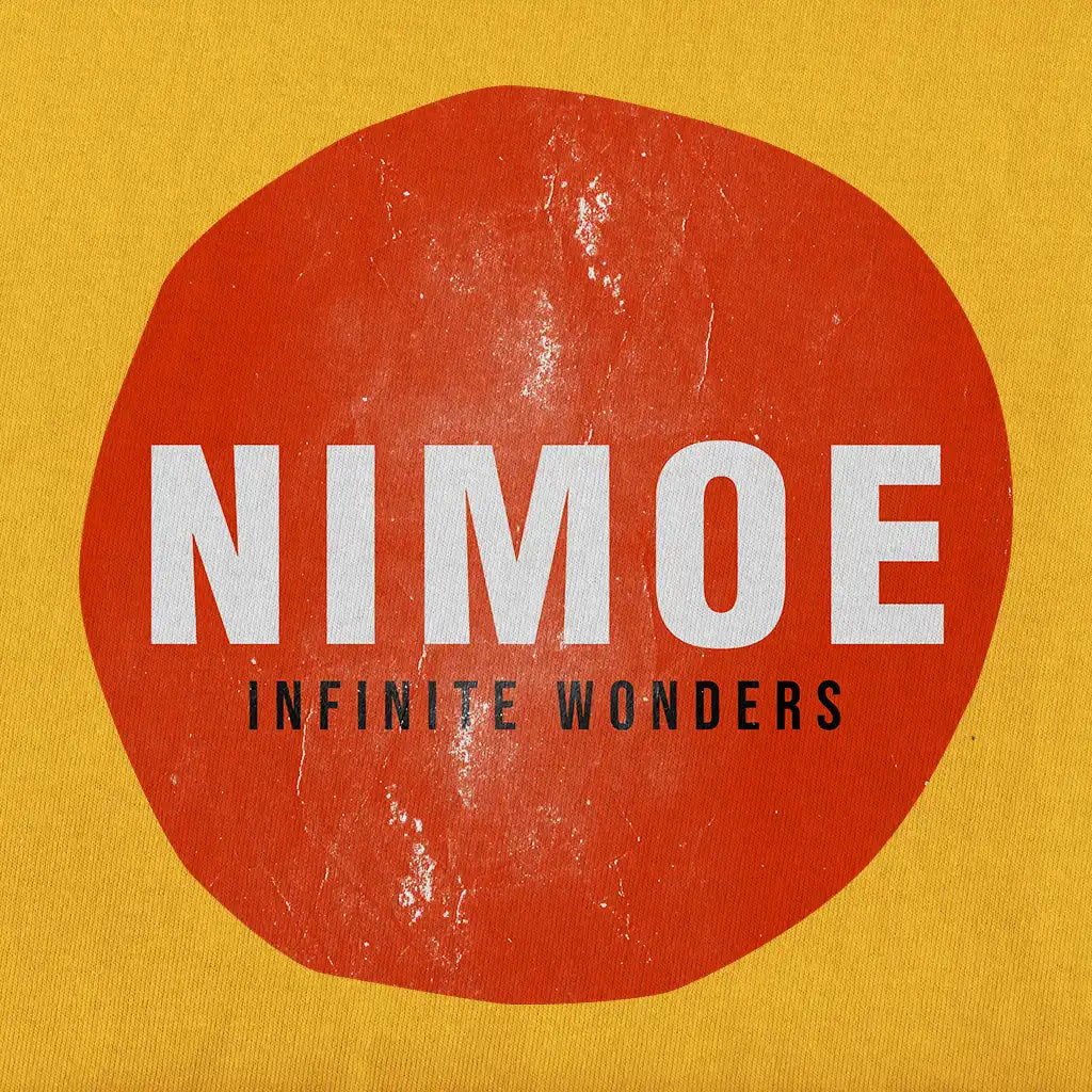 Design of Nimoe N.02 displaying Nimoe logo design on red sun textured shape.