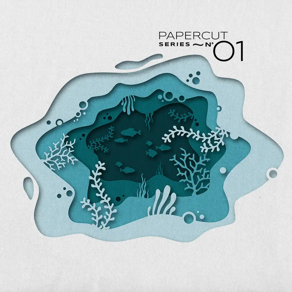 Design of Papercut N.01 displaying papercut illustration design.