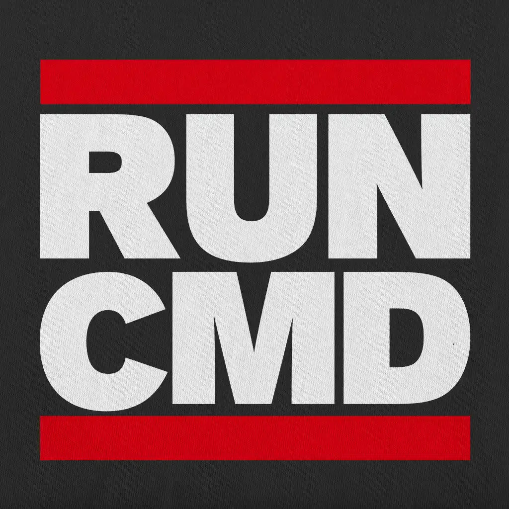 Design of Run cmd displaying typography design.