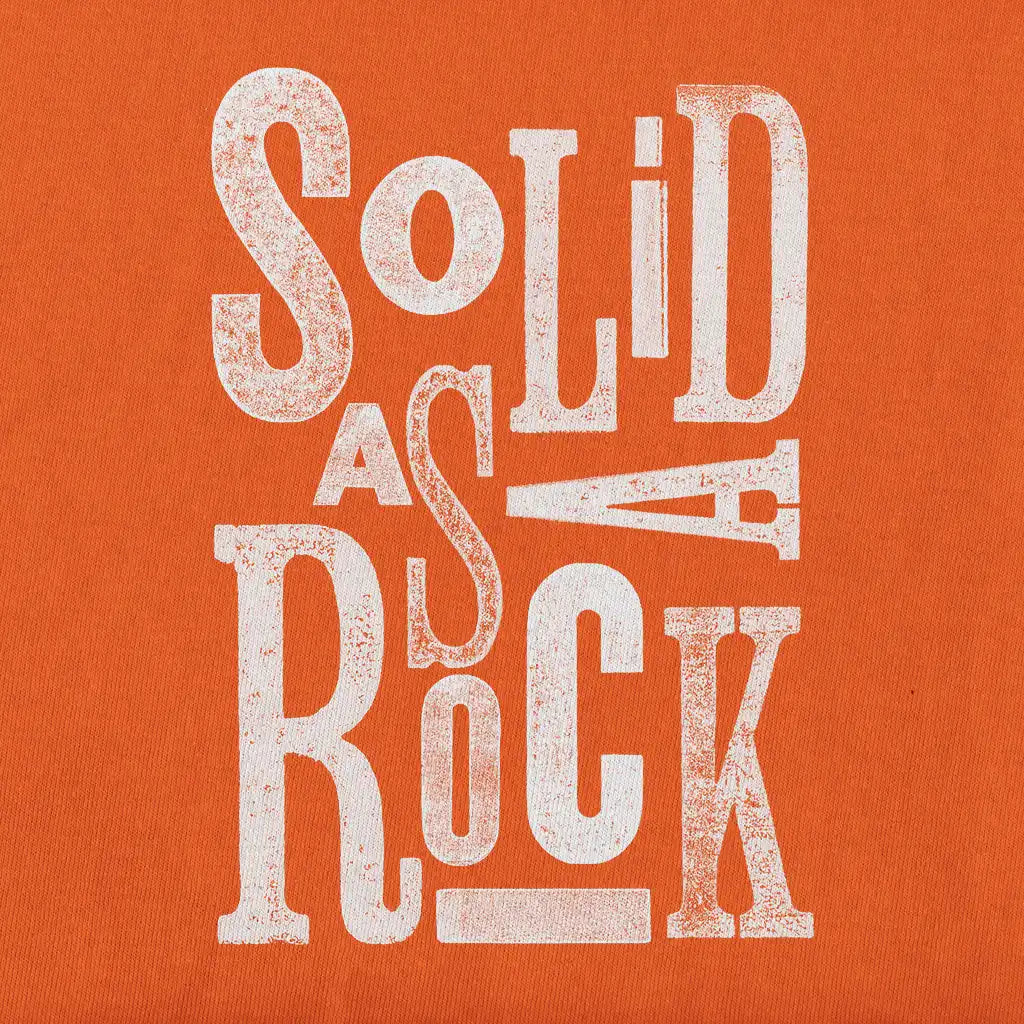 Design of Solid as a rock displaying typography design stamp texture.